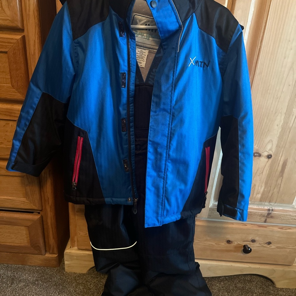 XMTN Kids Coat Snow Pants with Suspenders